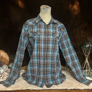 Moon Shine snap button shirt M (2850)